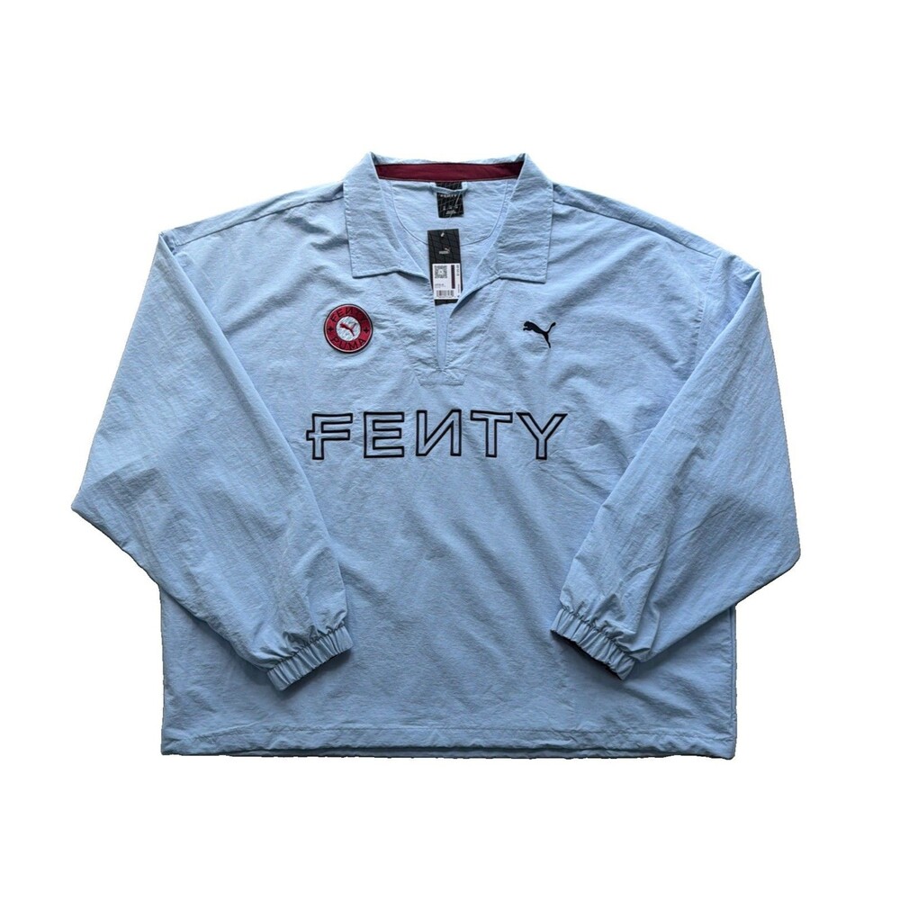 PUMA x FENTY Pullover Nylon Drill Top Blue 63573448 Unisex Size XXL Brand New
